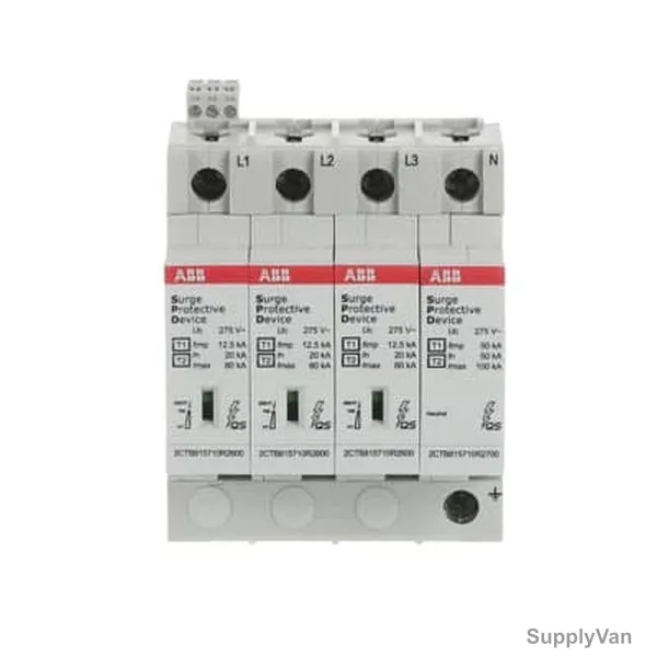 Abb Surge Protective Device, 2CTB815710R0700, IP20, 4 Pole, 230-400V, 100kA