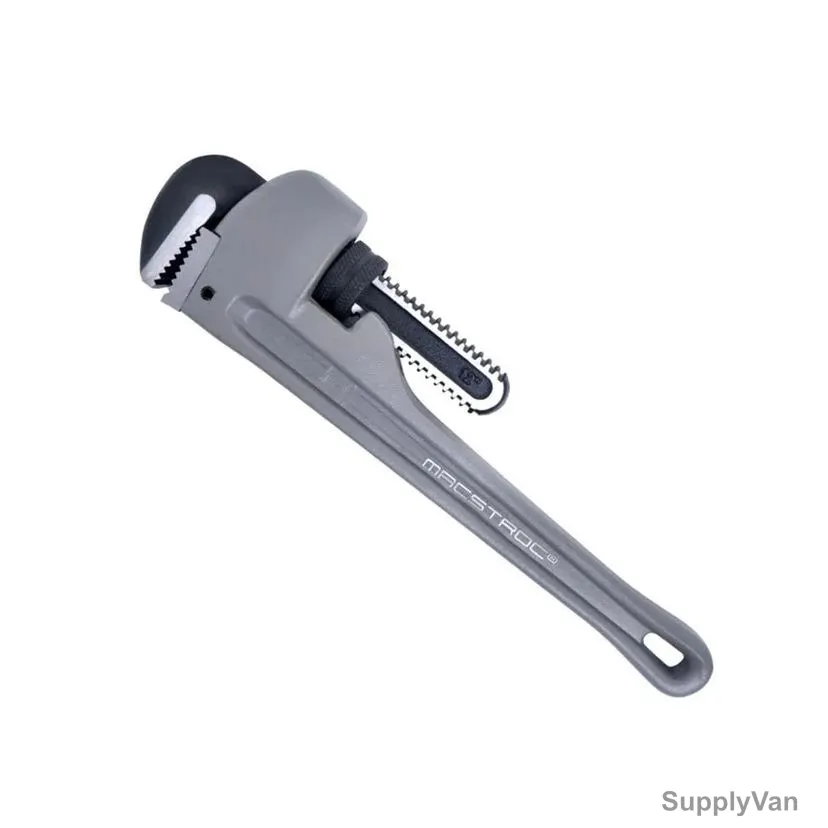 Macstroc Pipe Wrench, MAPW10, Aluminium, 1-1/2 Inch Jaw Capacity, 10 Inch Length
