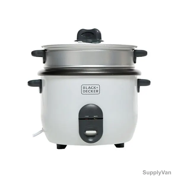 Black and Decker Non-Stick Rice Cooker W/ Glass Lid, RC1860-B5, 700W, 1.8L, White — image 1