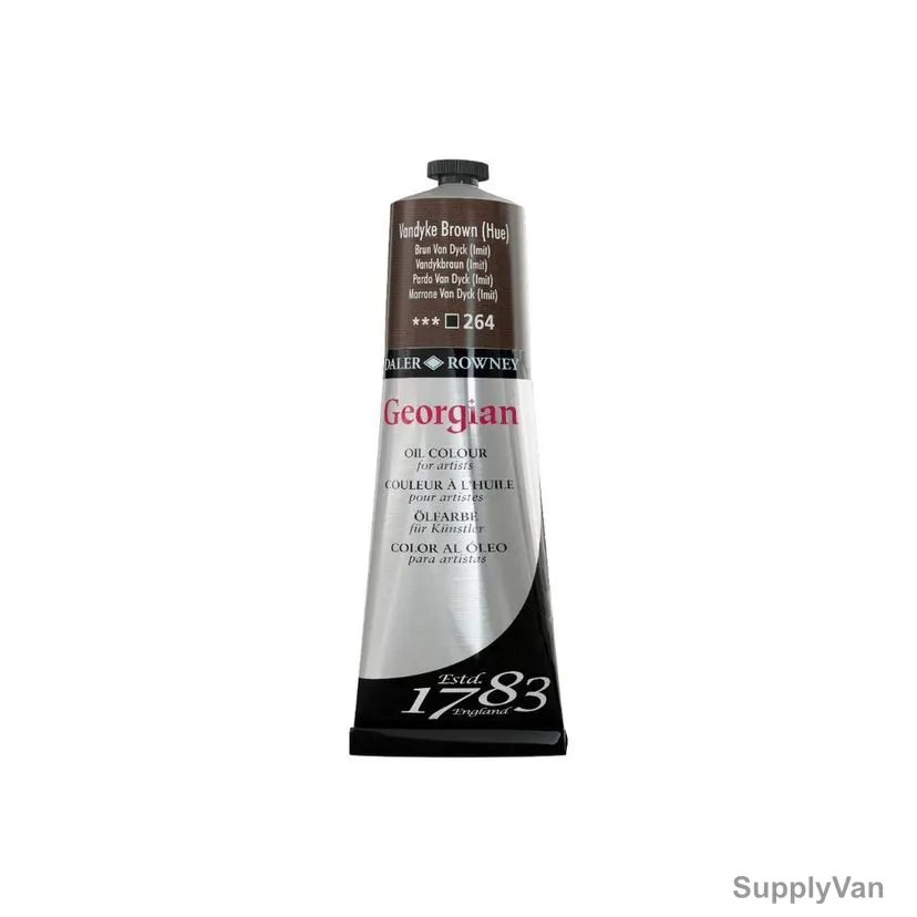 Daler Rowney Georgian Oil Color, 111225264, 264 Vandyke Brown Hue, 225ML — image 1