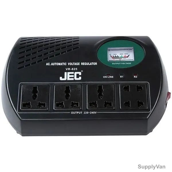 JEC Automatic Voltage Regulator, VR-825, 500W, Black