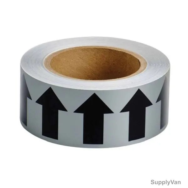 Arrow Marking Tape, 48MM x 20 Mtrs, Grey/Black