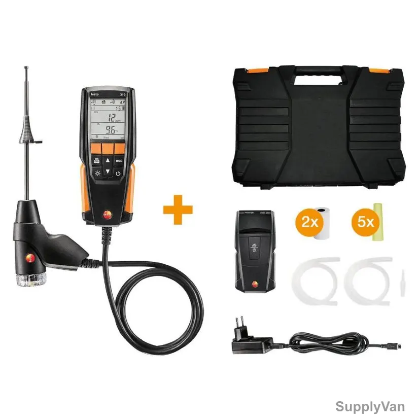 Testo Entry-Level Flue Gas Analyzer Set With Printer, 310-Set, -20 to +100 Deg.C, 2 Pcs/Set — image 1