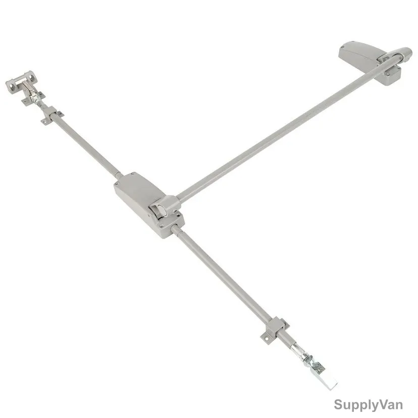 Dorfit Panic Exit Device, DT376, Aluminium/Iron, 650-1500MM Door Width, 200 Kg Weight Capacity, Silver — image 1