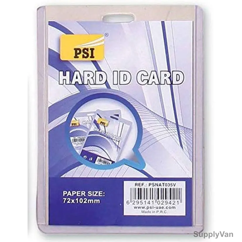 PSI Hard ID Card Holder, PSNAT035V, 72 x 102MM, Vertical