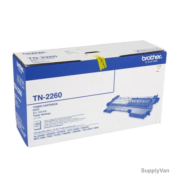 Brother Toner Cartridge, TN-2260, 1200 Pages, Black — image 1