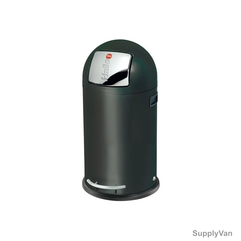 Hailo Push Bin, HLO-0835-569, KickMaxx L, 28 Litres, Black