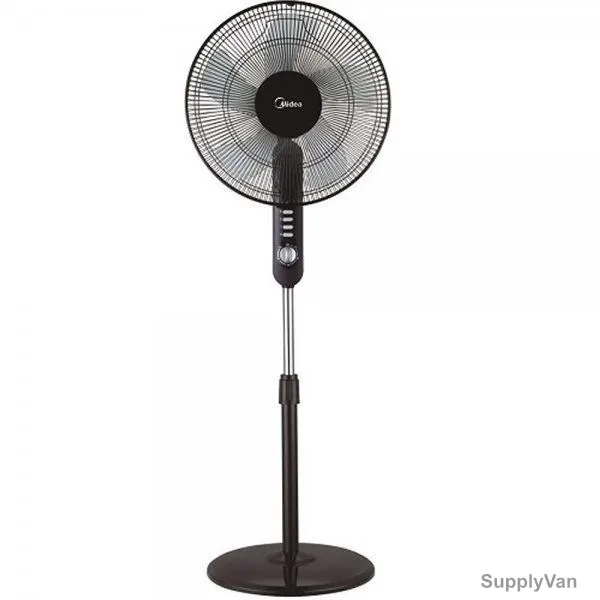 Midea Stand Fan, FS4015F, 50W, 5 Blades, 16 Inch, Black — image 1