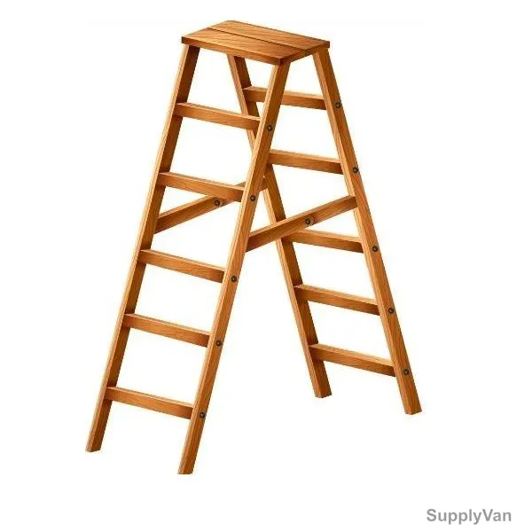 Wooden Platform Ladder, 7 Steps, 2 Mtrs