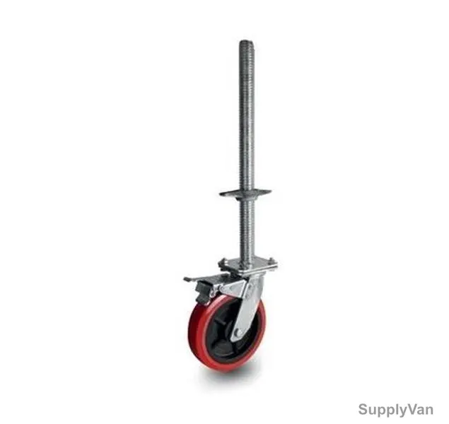 Scaffolding Wheel With Threaded Rod, 086500, Heavy Duty, 20CM, 350Kg