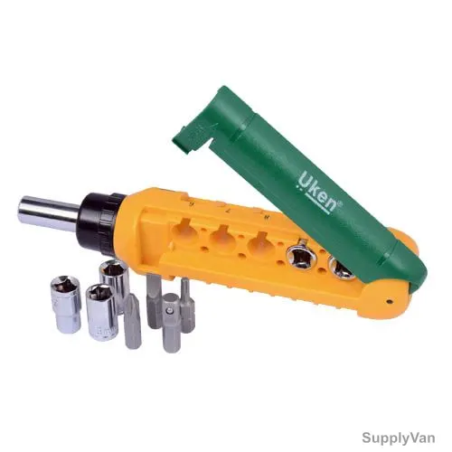 Uken Ratchet Screwdriver Set, U6018, 14 Pcs/Set