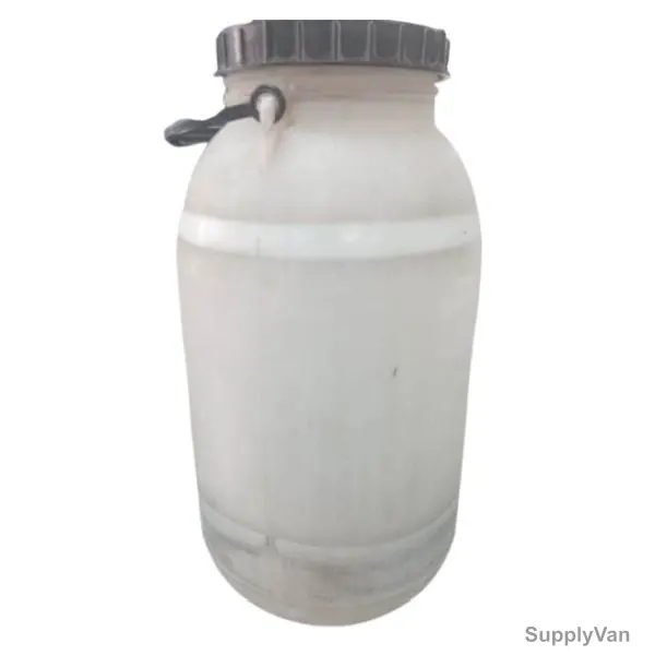Food Container Drum With Lid, Plastic, 7 Kg Capacity, White
