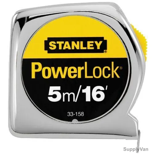 Stanley Powerlock Measuring Tape, 33-158T, 5 Mtrs
