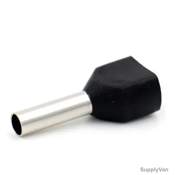 Twin Cord End Terminal, TB-215012, Nylon, 12MM, Black, PK500