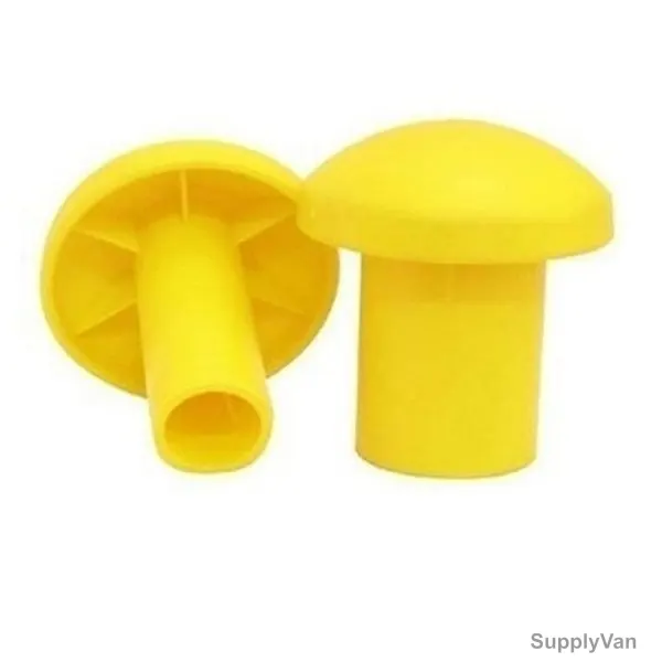 Musu Tang Mushroom Shape Rebar Cap, PMC01, Plastic, 6-16MM, Yellow, 100 Pcs/Pack