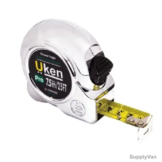 Uken Measuring Tape, U7HG48XC, 25MM, 7.5 Mtrs, Metric/Imperial, Steel