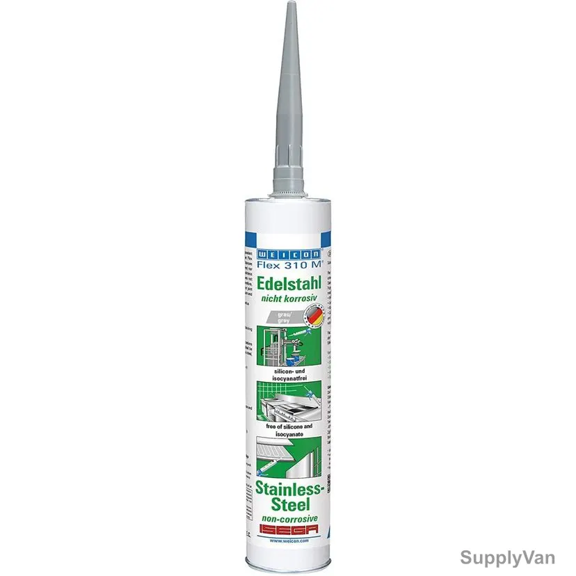 Weicon Flex 310 M Stainless Steel MS-Polymer Adhesive, 13656310, 310ML, Grey — image 1