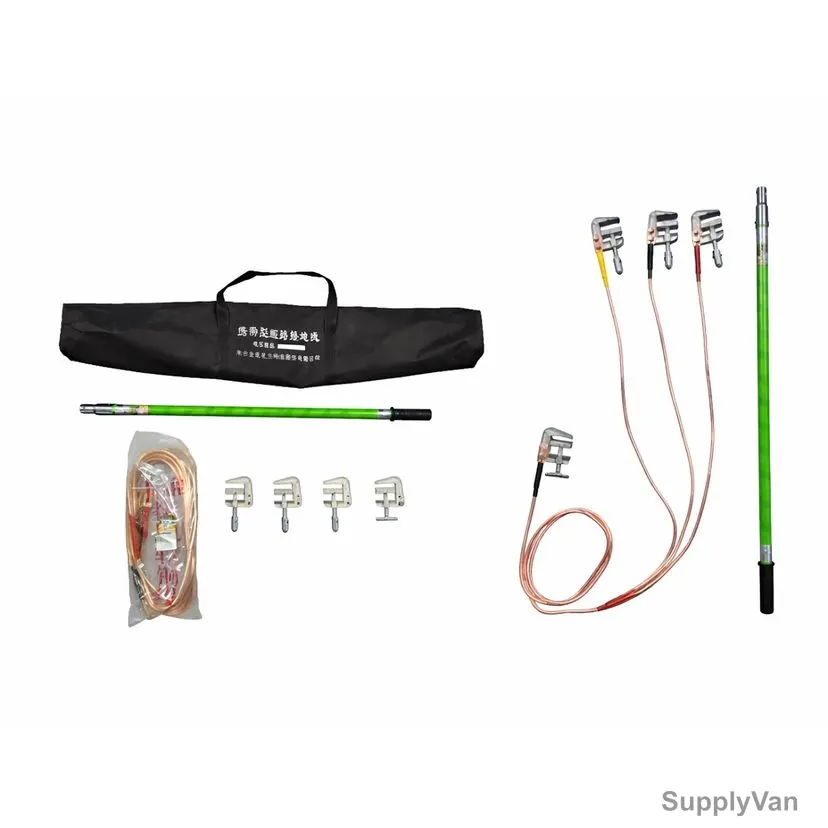 Jinpower Portable Earthing Kit, JN-JDXZ-LH95, 3 Phase, 95 SQ.MM, Green/Yellow