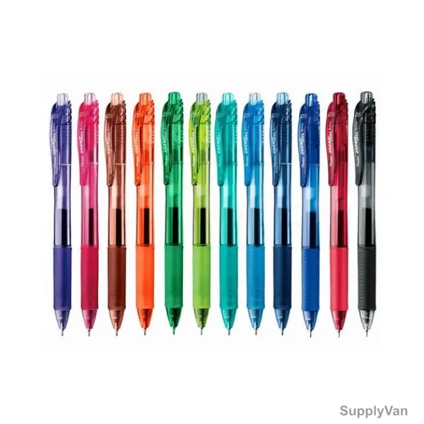 Pentel Energel-X Needle Gel Roller Pen Set, PE-BLN105SLA, 0.5MM Tip, Assorted Colors, 60 Pcs/Set