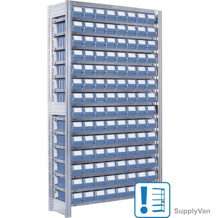 Bito Storage and Handling Bins Rack, 12-53033+12-53034, 1850MM Height x 2016MM Width x 324MM Depth