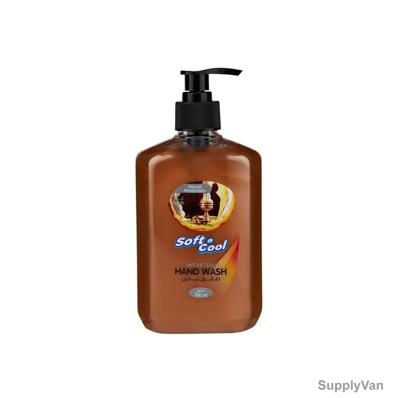 Soft n Cool Anti-Bacterial Liquid Hand Wash, Oud, 500ML, 24 Pcs/Pack — image 1