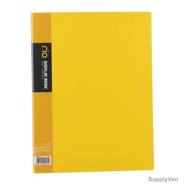 Deli Display File, E5032, Rio, 20 Pocket, Yellow