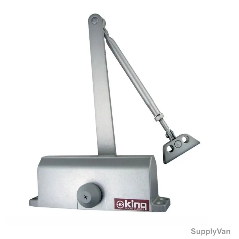 King Door Closer, Metal, Silver