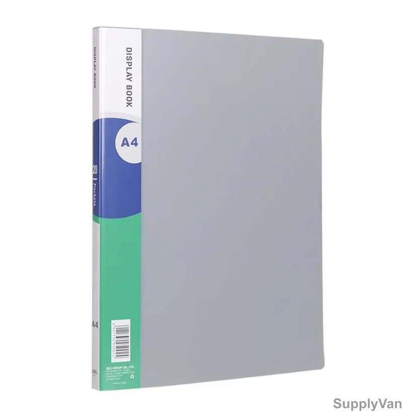 Deli Display Book, E5004, 40 Pockets, Grey