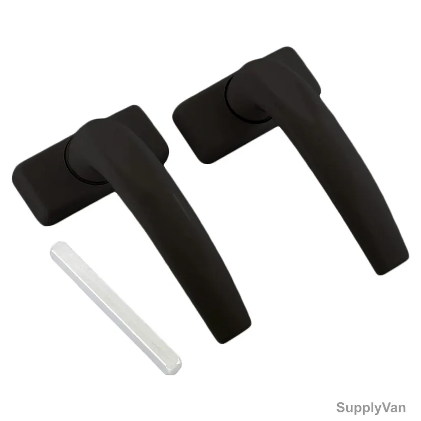 Dorfit Powder Coated Door Handle, DTADH224-BK, Aluminium, Black — image 1