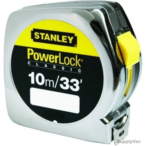 Stanley Powerlock Measuring Tape, 33-463T, 10 Mtrs