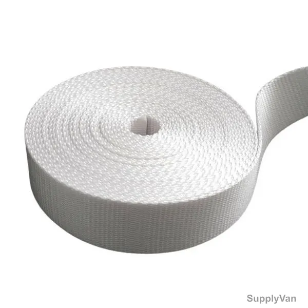 Webbing Tape, Nylon, 25MM Width x 100 Mtrs Length, White — image 1