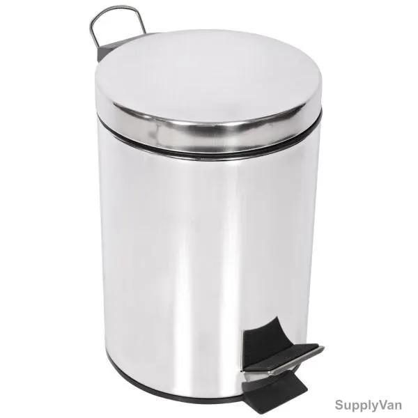 Moonlight Stainless Steel Dustbin, 10003, 3 Litres, Stainless Steel