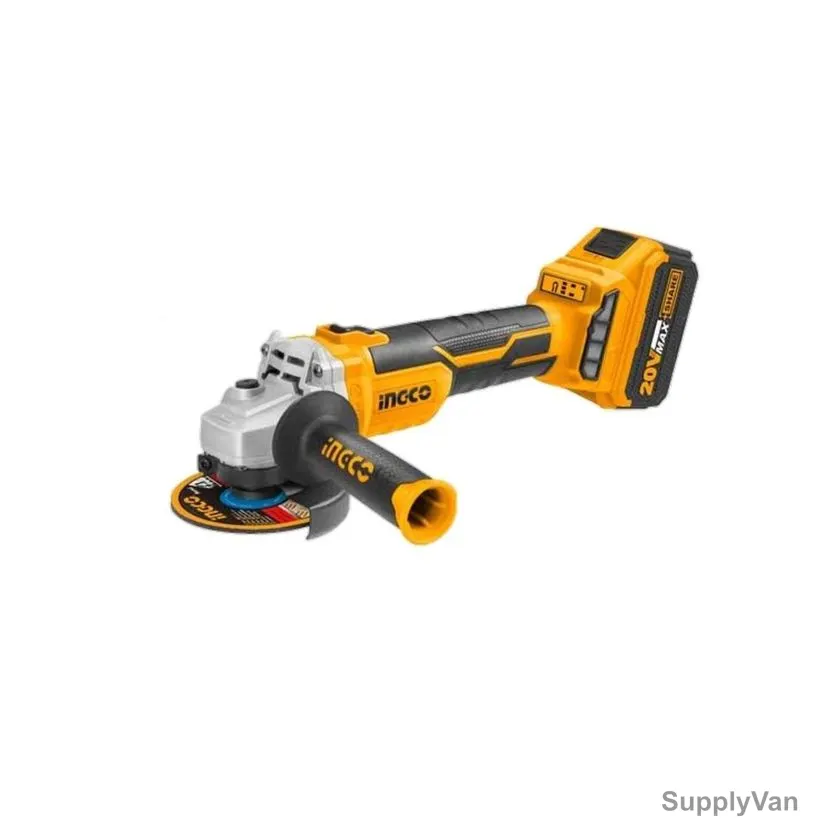 Ingco Cordless Angle Grinder, CAGLI211542, 900W, 20V, 115MM Disc Dia — image 1