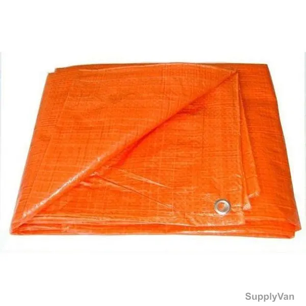 Tarpaulin Sheet, Plastic, 18 x 18 Feet, Orange