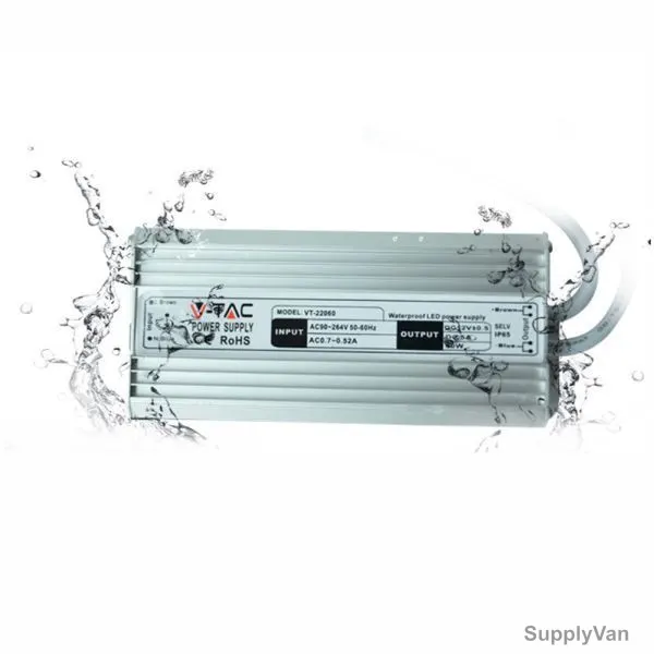 V-Tac WaterProof LED Driver, VT-22045-12V, 12VDC, 3.75A, 45W