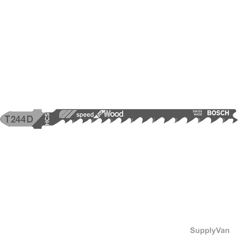 Bosch T 244 D Wood Jigsaw Blade, 2608630058, HCS, 100MM Length, 5 Pcs/Pack