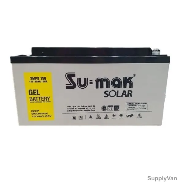Su-Mak Solar Deep Cycle Gel Battery, SMPB-150, 12V, 150 Ah, 10 Hrs — image 1