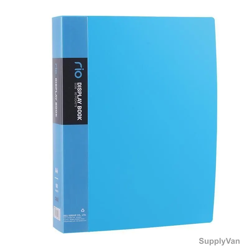 Deli Display File, E5036, 80 Pockets, Blue