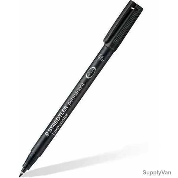 Staedtler Lumocolor Permanent Marker, ST-318-9BKDA, 0.6MM Tip Size, Black