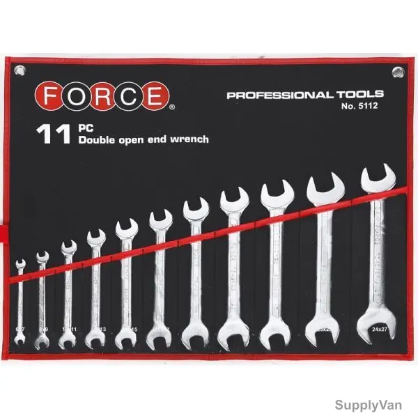 Force Open End Wrench Set, 5112, 11PCS