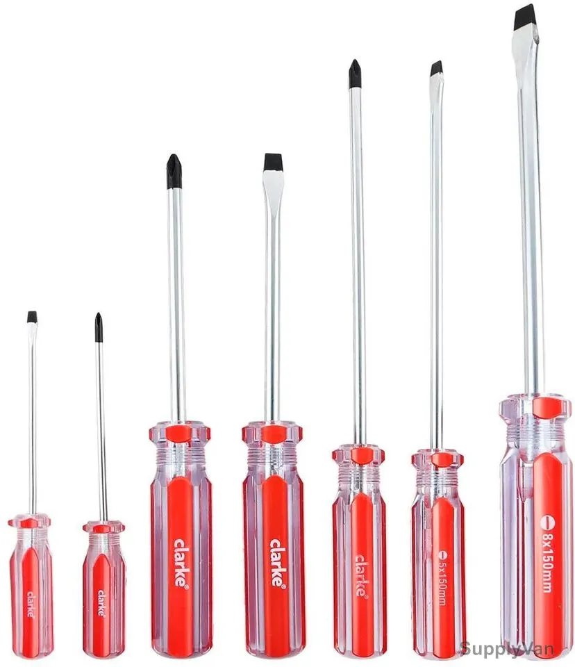 Clarke Screw Driver Set, SDSCL, 7Pcs