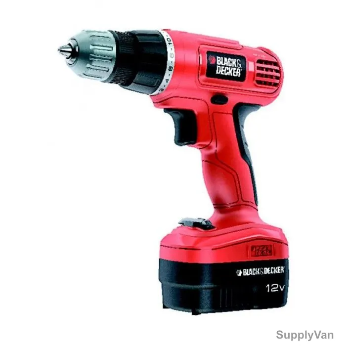 Black and Decker Hammer Drill Kit With 100 Accessories, EPC12100K-GB, 12V, 650RPM