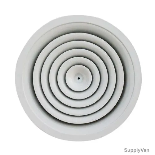 Airmaster Fixed Core Round Ceiling Diffuser, ARDF+D, Aluminium/Steel, 160MM Dia, White