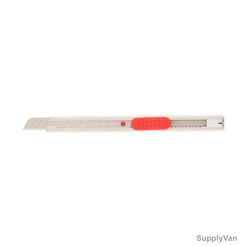Deli Snap-Off Utility Knife, E2053, 9MM, Silver and Red