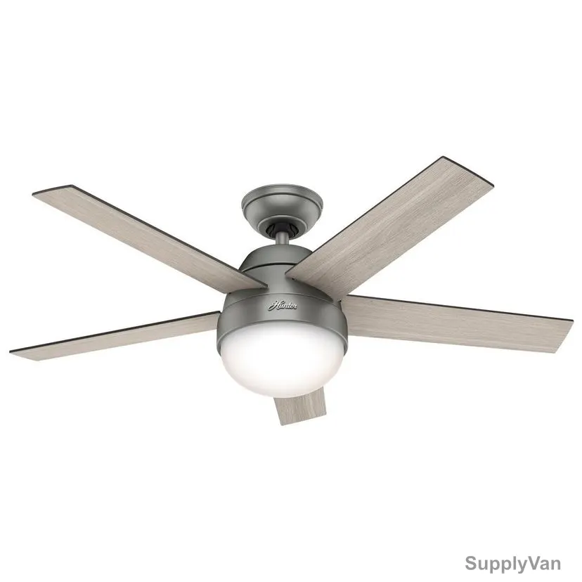 Hunter Ceiling Fan, HT-50640, Stile, 5 Blade, 46 Inch, Matte Silver
