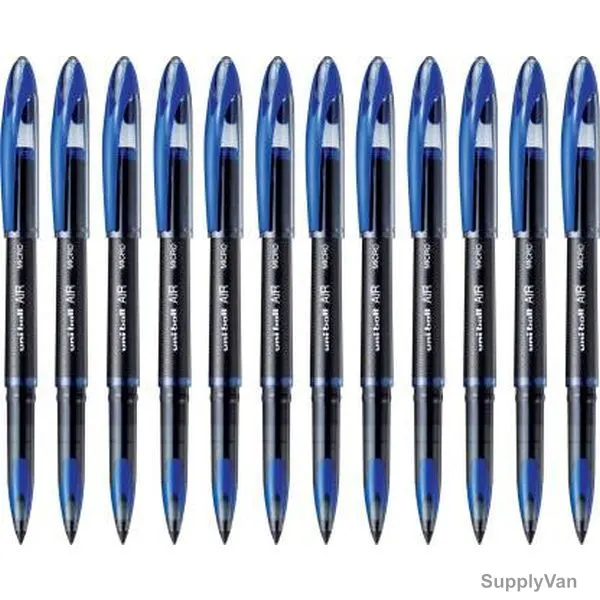 Uni-Ball Ball Point Pen, UBA188M-BE, Air, 0.5MM Tip, Blue, 12 Pcs/Pack