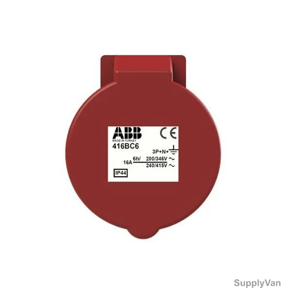 ABB Pin and Sleeve Connector, 416BC6, 5 Pole, 16A, Red