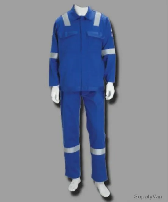 Taha Safety Pant and Shirt, Petrol Blue, L