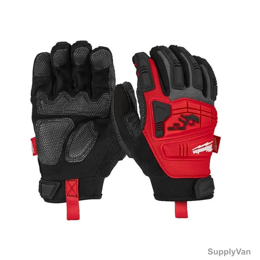 Milwaukee Impact Demolition Gloves, 4932471909, XL, Black/Red