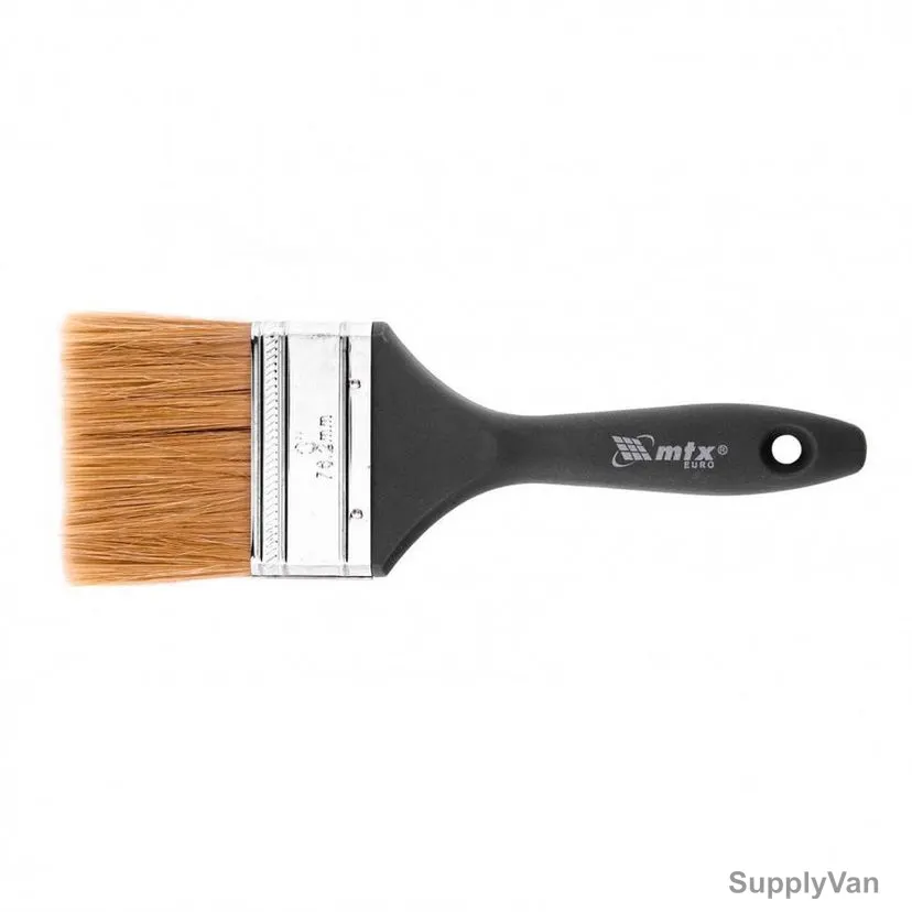 Mtx Flat Paint Brush With Plastic Handle, 830669, Natural Bristle, 75MM — image 1